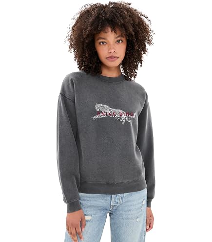 Amazon.com: ANINE BING Women's Harvey Sweatshirt, Grey Melange